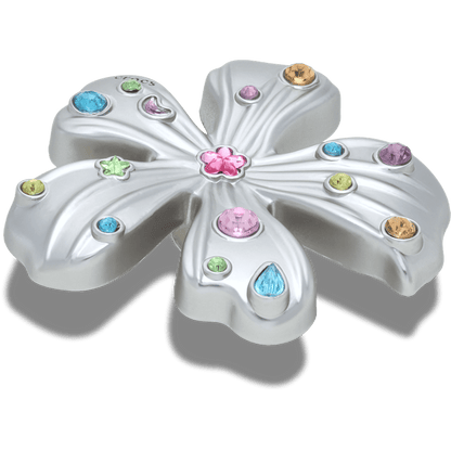 Silver Meta Gem Flower Jibbitz™ charms | Crocs US
