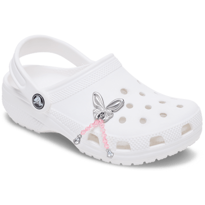 Silver Beaded Meta Butterfly Jibbitz™ charms | Crocs sale