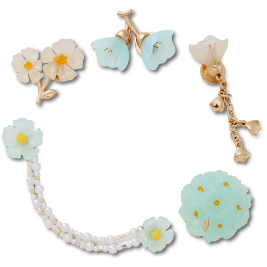 Blue Dainty Floral 5 Pack Jibbitz™ charms | Crocs on sale
