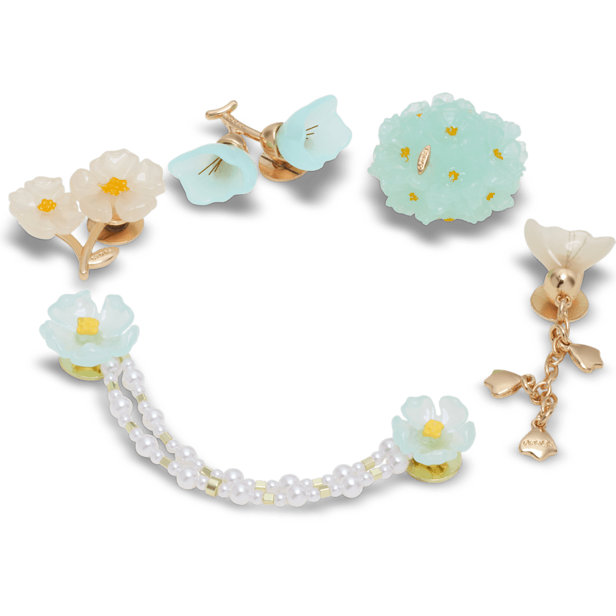 Blue Dainty Floral 5 Pack Jibbitz™ charms | Crocs on sale