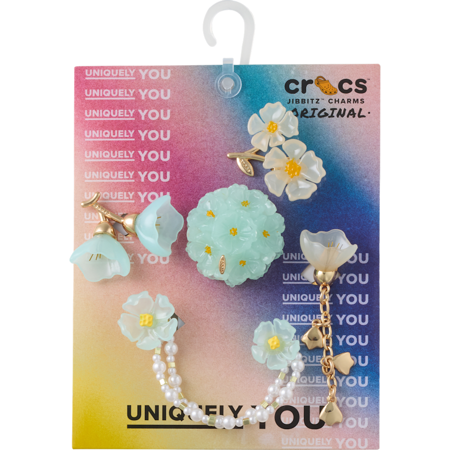 Blue Dainty Floral 5 Pack Jibbitz™ charms | Crocs on sale