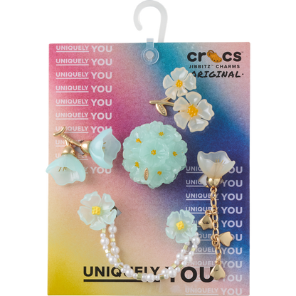 Blue Dainty Floral 5 Pack Jibbitz™ charms | Crocs on sale