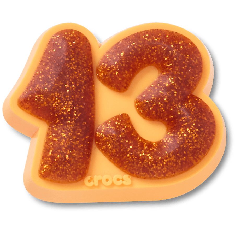 Orange Sparkly Number 13 Jibbitz™ charms | Crocs discount