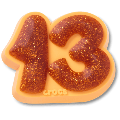 Orange Sparkly Number 13 Jibbitz™ charms | Crocs discount