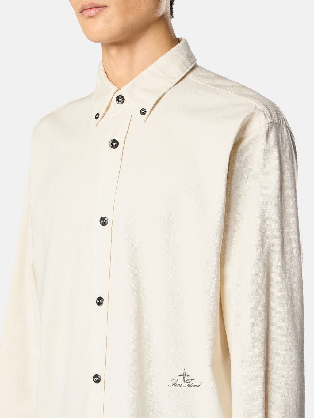 1100004 ORGANIC COTTON OXFORD Comfort-fit long-sleeve shirt with logo embroidery