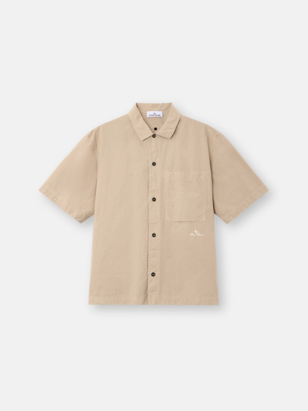 1100006 ORGANIC COTTON TELA 'PARACADUTE' Comfort-fit short-sleeve shirt with chest pocket