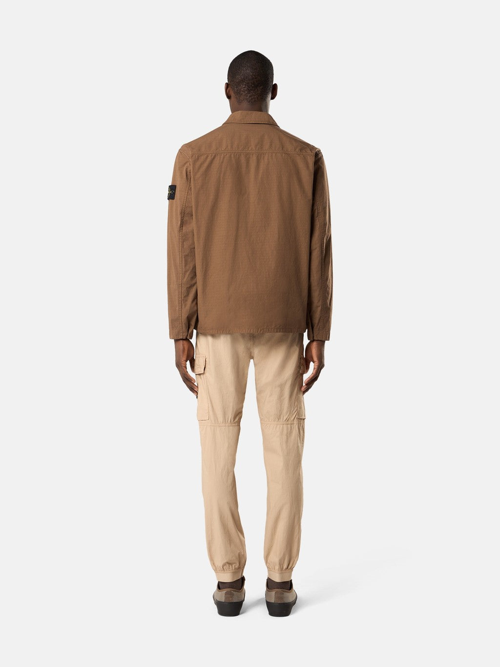 1200005 MERCERISED ORGANIC COTTON RIPSTOP Comfort-fit zip-up overshirt with pockets