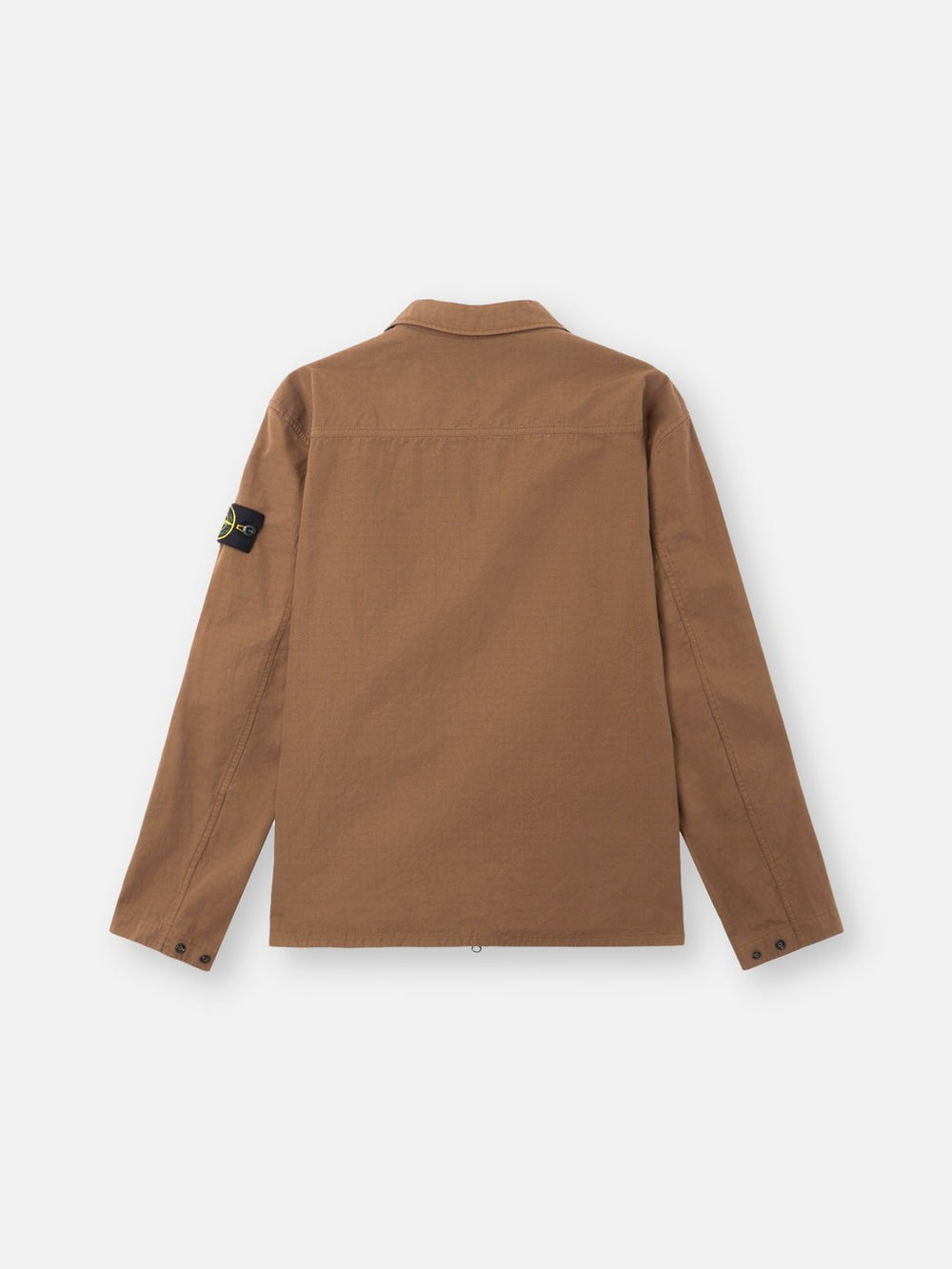 1200005 MERCERISED ORGANIC COTTON RIPSTOP Comfort-fit zip-up overshirt with pockets