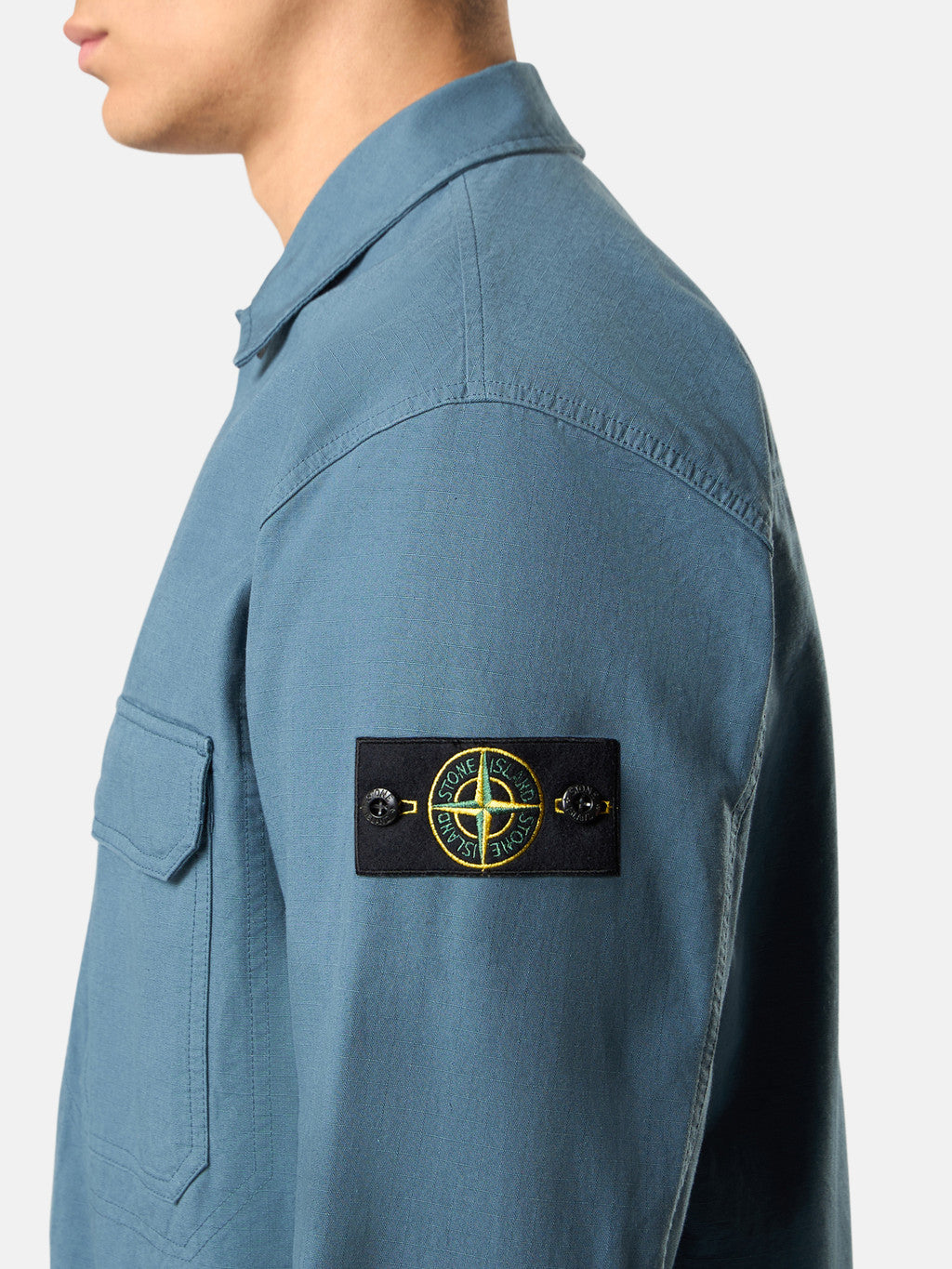 1200009 ORGANIC COTTON RIPSTOP Comfort-fit overshirt with pockets and two-way zip