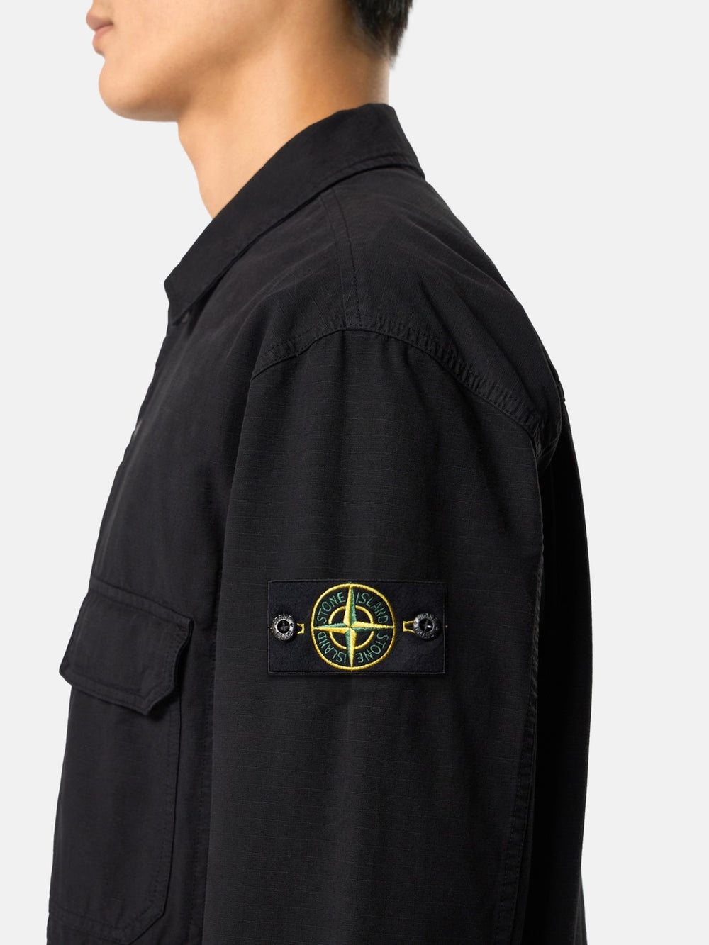 1200009 ORGANIC COTTON RIPSTOP Comfort-fit overshirt with pockets and two-way zip