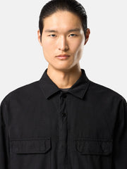 1200009 ORGANIC COTTON RIPSTOP Comfort-fit overshirt with pockets and two-way zip