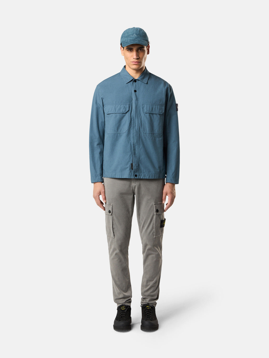 1200009 ORGANIC COTTON RIPSTOP Comfort-fit overshirt with pockets and two-way zip