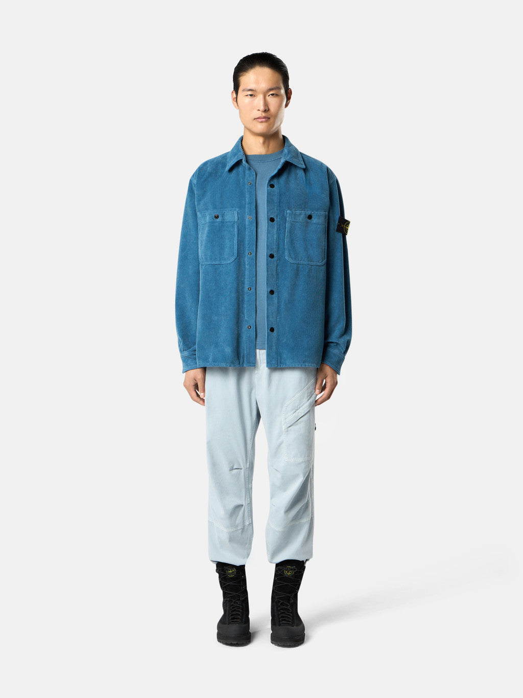 1200012 ORGANIC COTTON CORDUROY 800 Comfort-fit overshirt with pockets and snap fastening