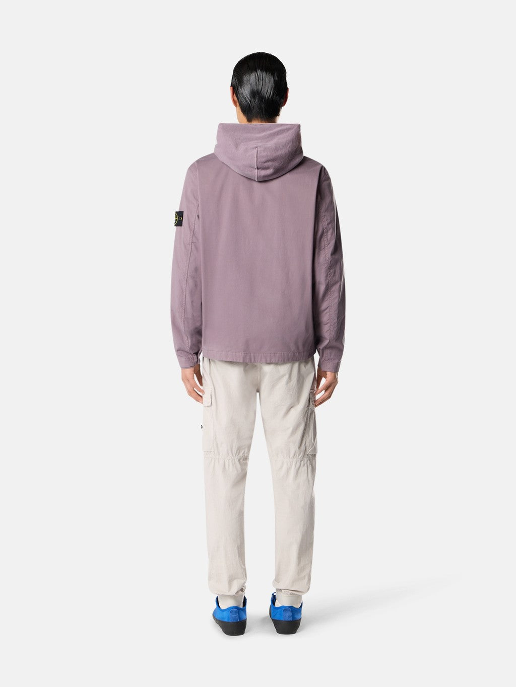 1200013 STRETCH ORGANIC COTTON TWILL Regular-fit overshirt with concealed zip