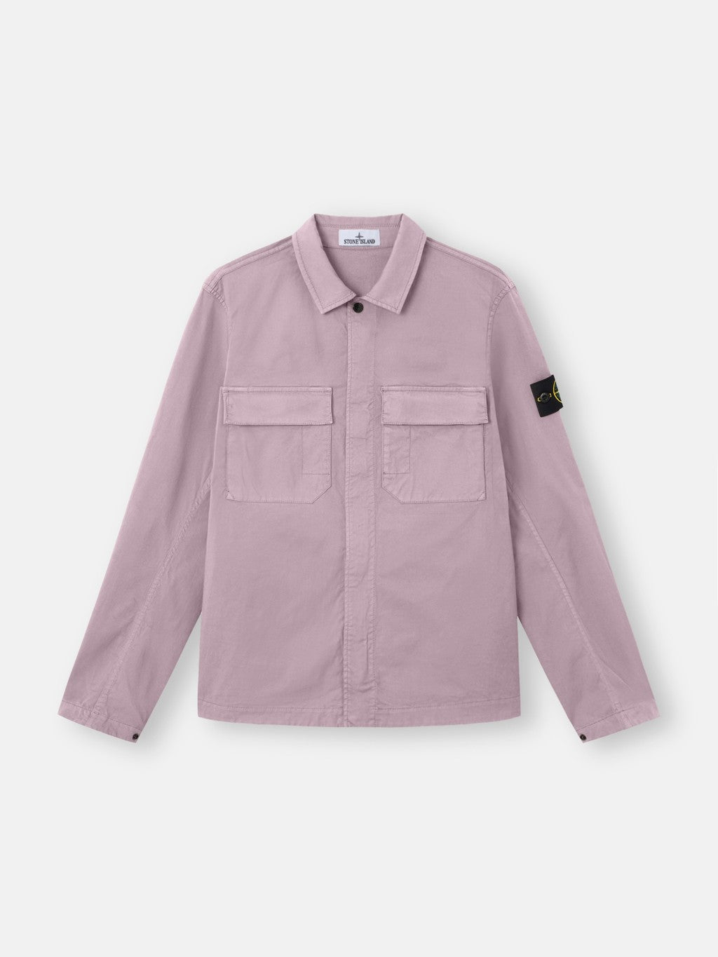 1200013 STRETCH ORGANIC COTTON TWILL Regular-fit overshirt with concealed zip