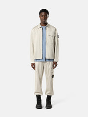 1200015 STRETCH ORGANIC COTTON SATIN Regular-fit overshirt with concealed zip