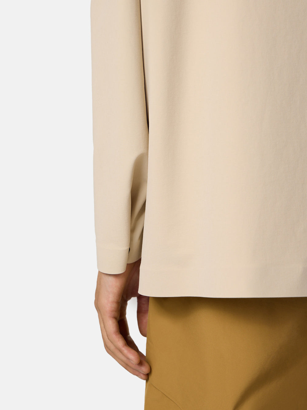 1200024 TEXTURED STRETCH NYLON_STONE ISLAND STELLINA Comfort-fit overshirt with chest pocket