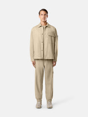 1200028 WOOL NYLON FLANNEL_STONE ISLAND GHOST Comfort-fit overshirt with chest pocket and nylon lining