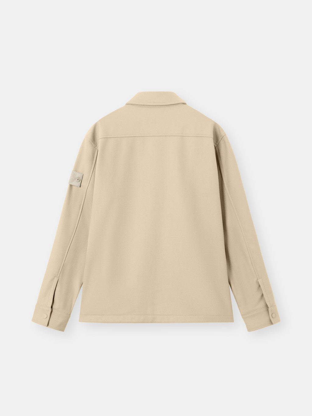 1200028 WOOL NYLON FLANNEL_STONE ISLAND GHOST Comfort-fit overshirt with chest pocket and nylon lining