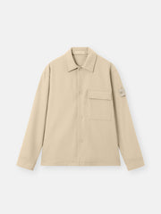 1200028 WOOL NYLON FLANNEL_STONE ISLAND GHOST Comfort-fit overshirt with chest pocket and nylon lining