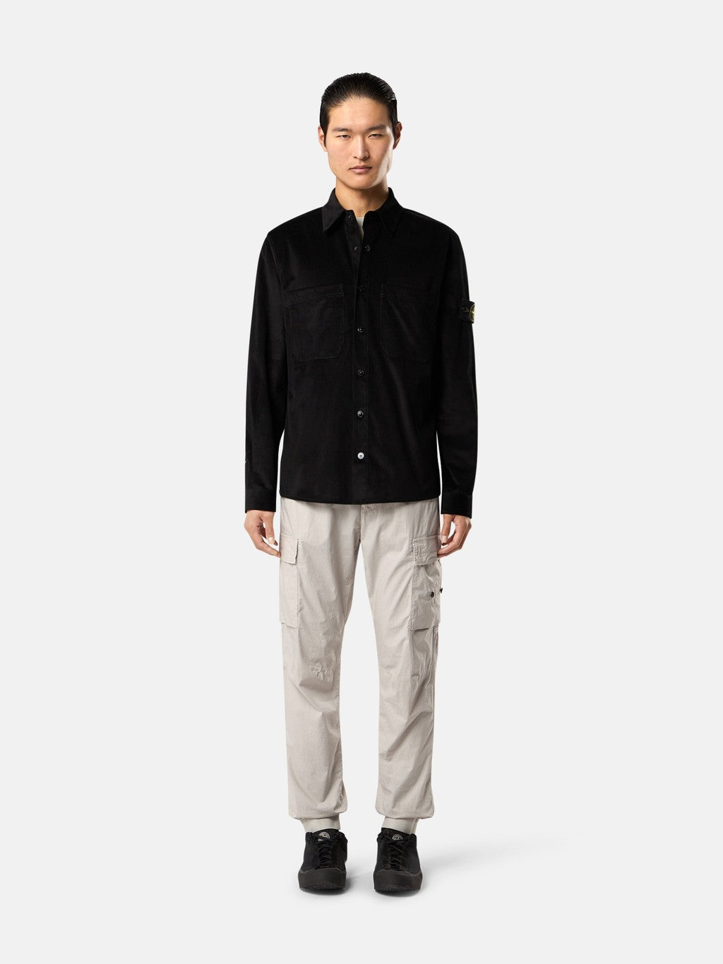 1200040 COTTON MICRO-CORDUROY Regular-fit overshirt with pockets