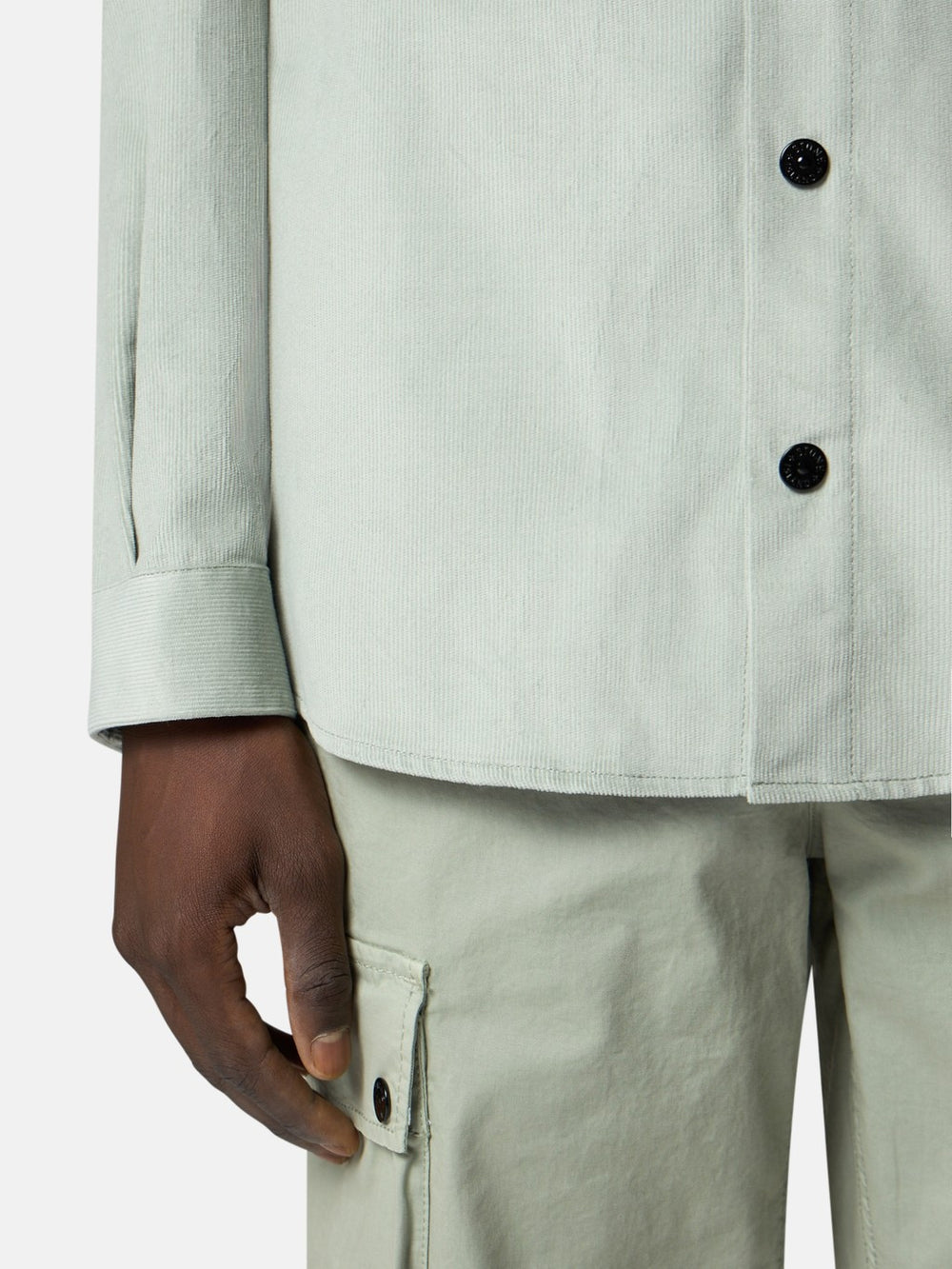 1200040 COTTON MICRO-CORDUROY Regular-fit overshirt with pockets