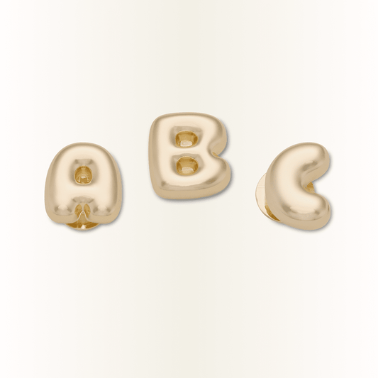 Gold Bubble Letter A-Z Jibbitz™ charms | Crocs US