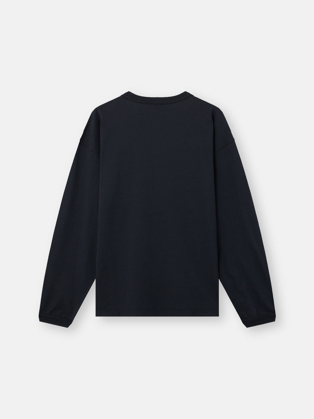 2100024 COMBED ORGANIC COTTON JERSEY Regular-fit long-sleeve T-shirt with tone-on-tone Compass patch