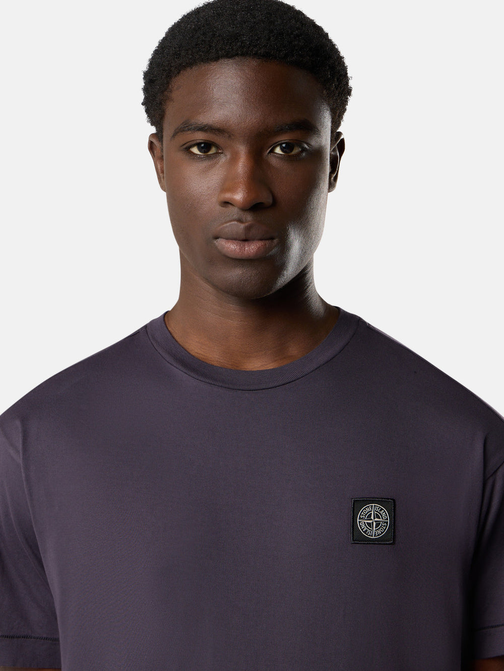 2100027 60/2 COTTON JERSEY Slim-fit short-sleeve T-shirt with Compass patch