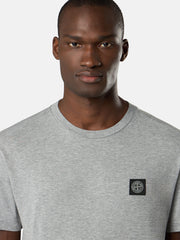 2100027 60/2 COTTON JERSEY Slim-fit short-sleeve T-shirt with Compass patch