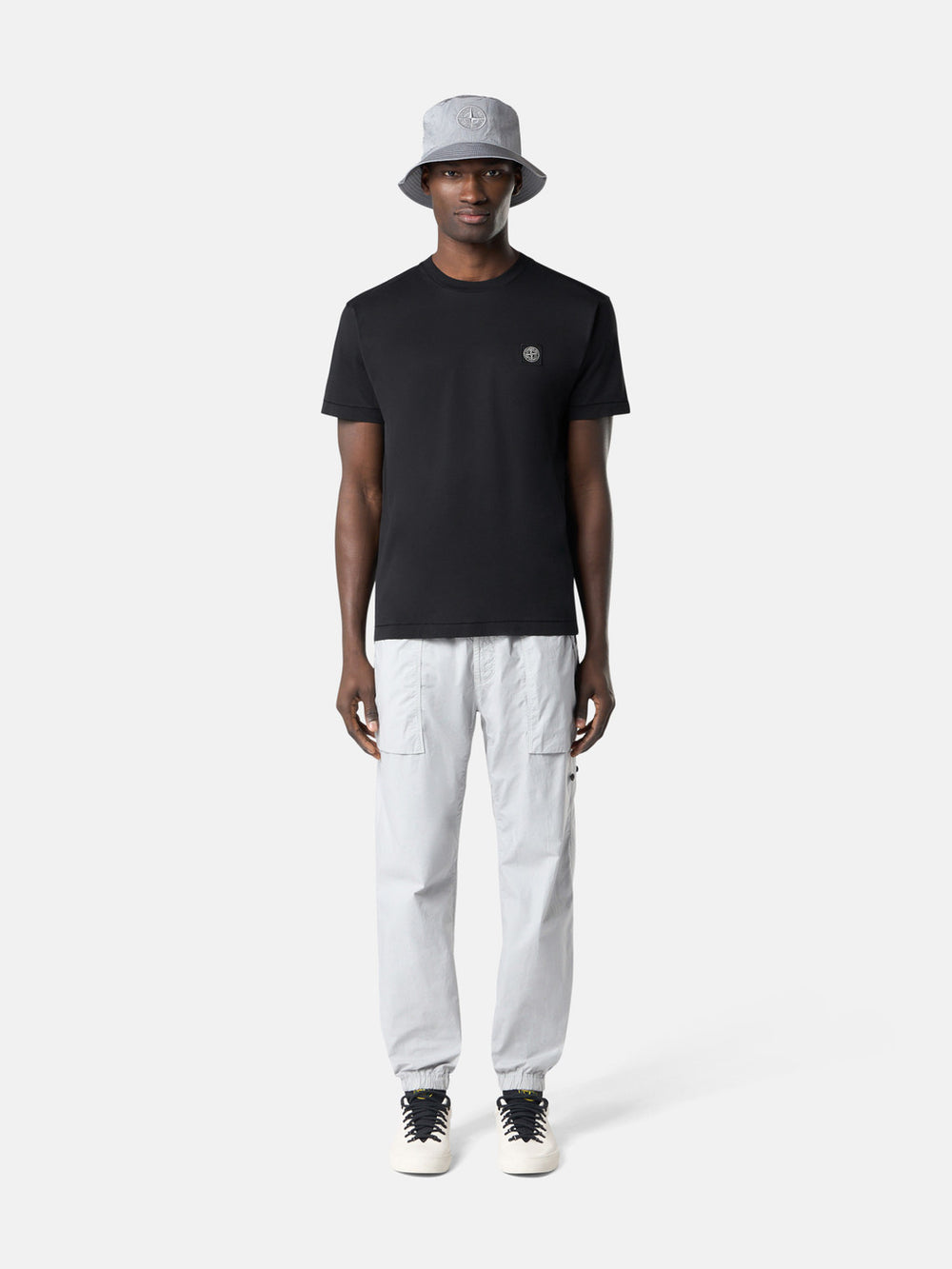 2100027 60/2 COTTON JERSEY Slim-fit short-sleeve T-shirt with Compass patch