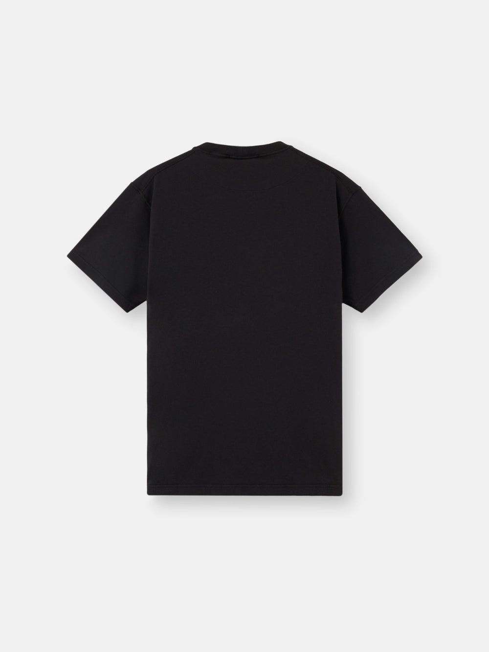 2100029 ORGANIC COTTON JERSEY 'FISSATO' EFFECT Slim-fit short-sleeve T-shirt with Compass patch