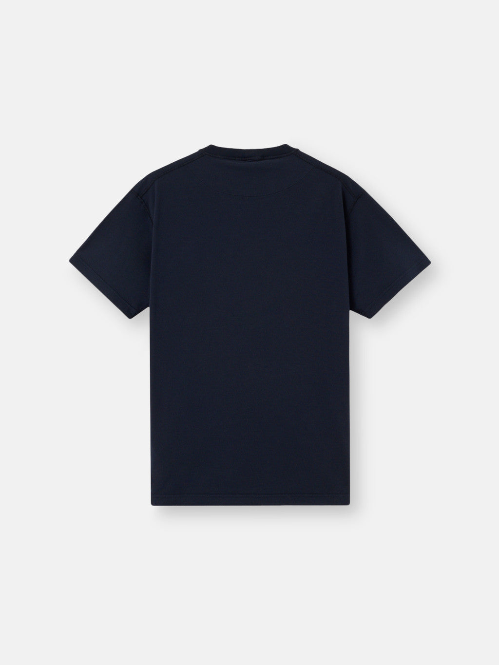 2100029 ORGANIC COTTON JERSEY 'FISSATO' EFFECT Slim-fit short-sleeve T-shirt with Compass patch