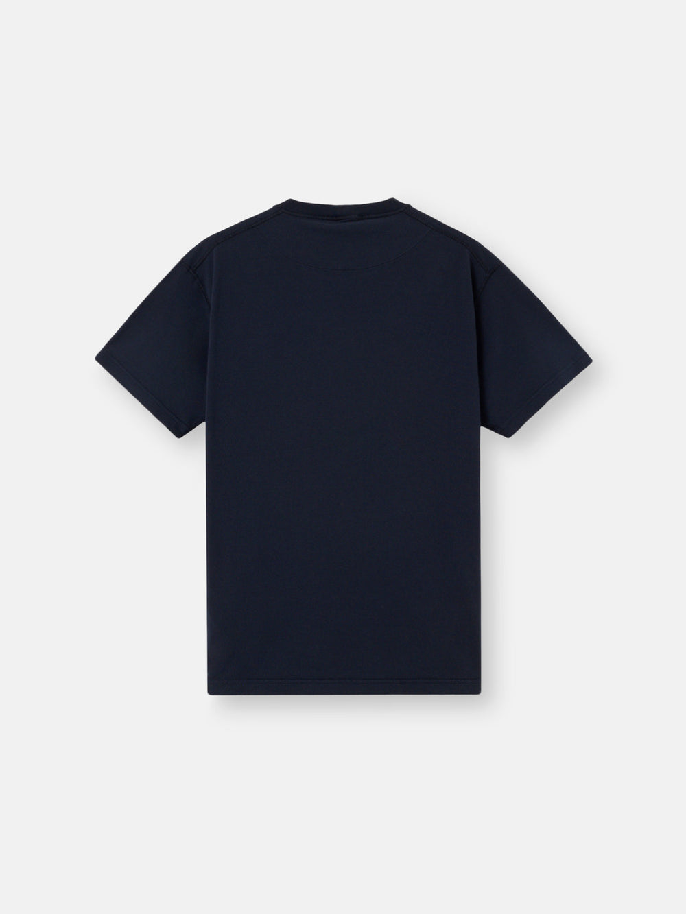 2100029 ORGANIC COTTON JERSEY 'FISSATO' EFFECT Slim-fit short-sleeve T-shirt with Compass patch