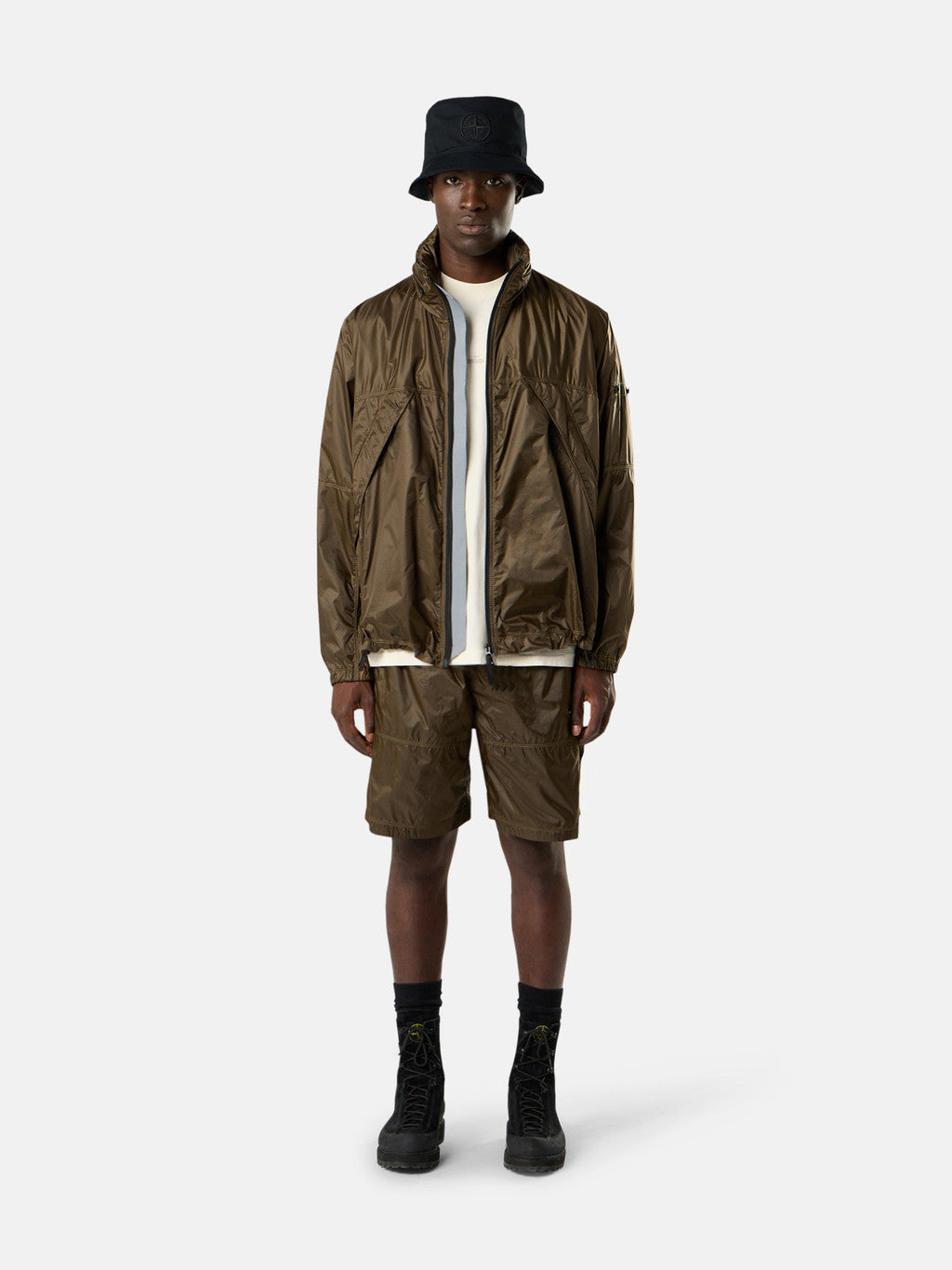 2100037 COMBED ORGANIC COTTON JERSEY Regular-fit short-sleeve T-shirt with 'Bleeding Numbers' print