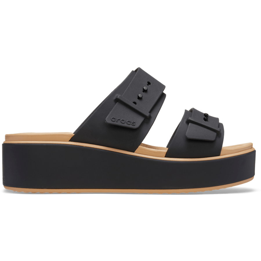 Brooklyn Buckle Matte Wrap Low Wedge | Crocs discount