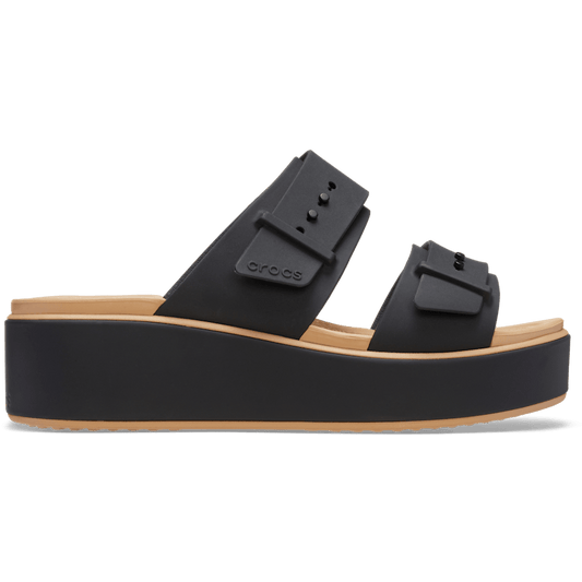 Brooklyn Buckle Matte Wrap Low Wedge | Crocs discount
