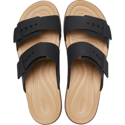 Brooklyn Buckle Matte Wrap Low Wedge | Crocs discount