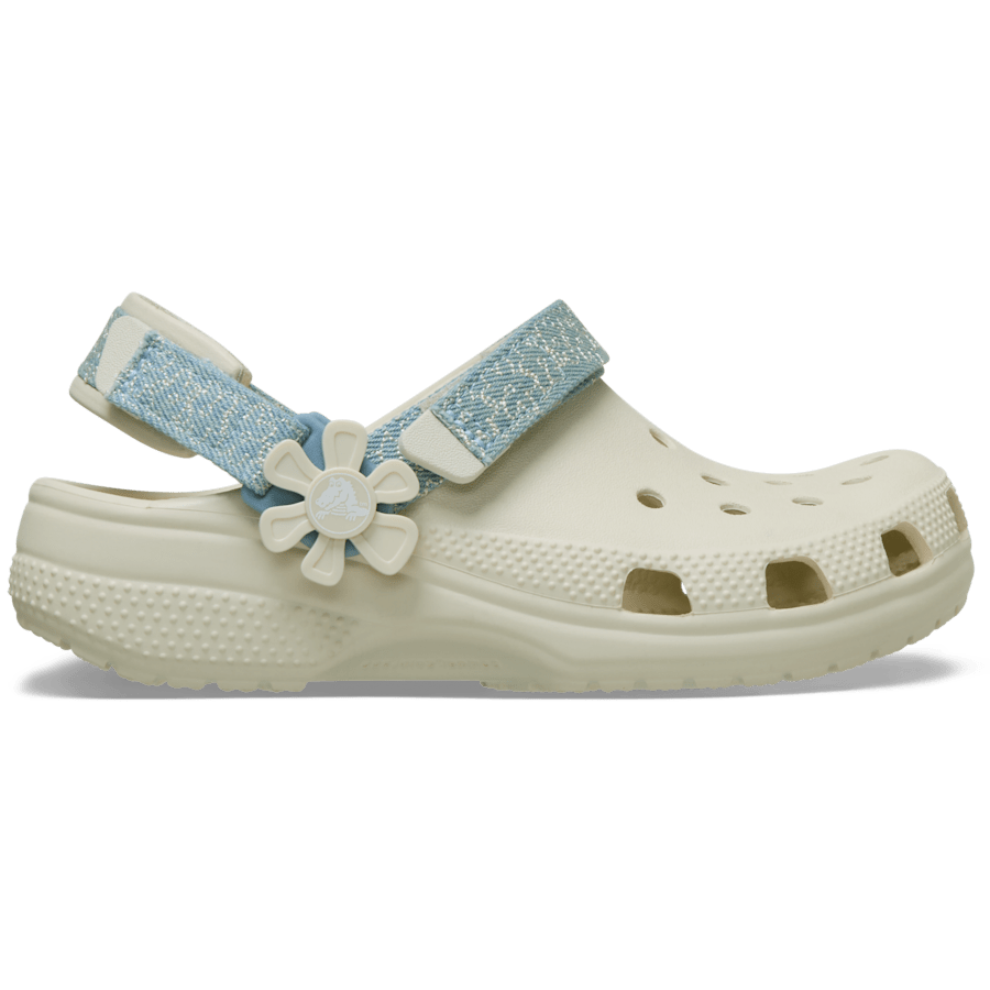 Kids’ Classic Denim Flower Adjustable Backstrap Clog | Crocs US