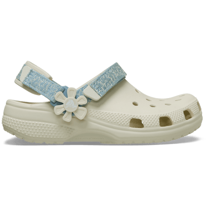 Kids’ Classic Denim Flower Adjustable Backstrap Clog | Crocs US