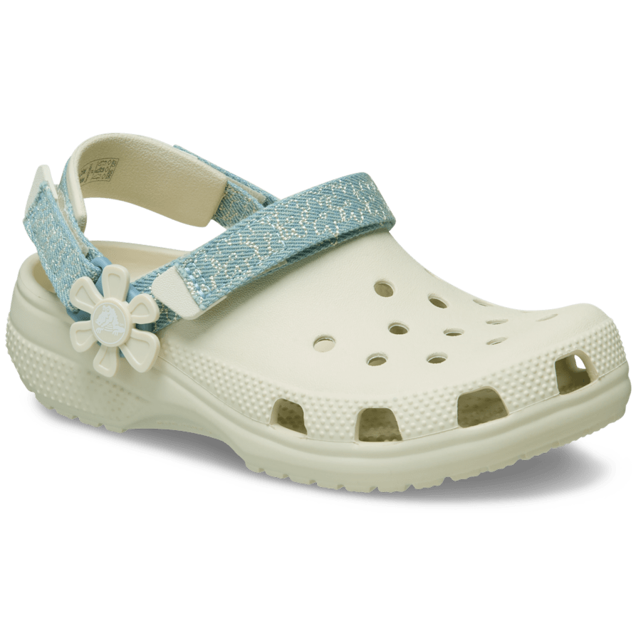 Kids’ Classic Denim Flower Adjustable Backstrap Clog | Crocs US