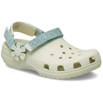 Kids’ Classic Denim Flower Adjustable Backstrap Clog | Crocs US
