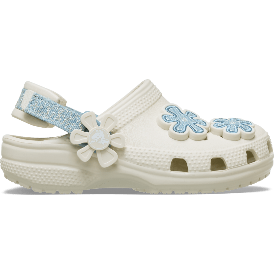 Toddler Classic Denim Flower Adjustable Backstrap Clog | Crocs near me