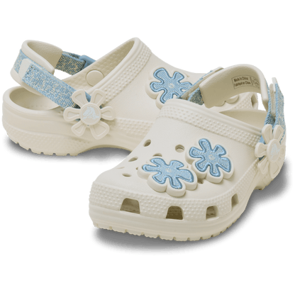 Toddler Classic Denim Flower Adjustable Backstrap Clog | Crocs near me