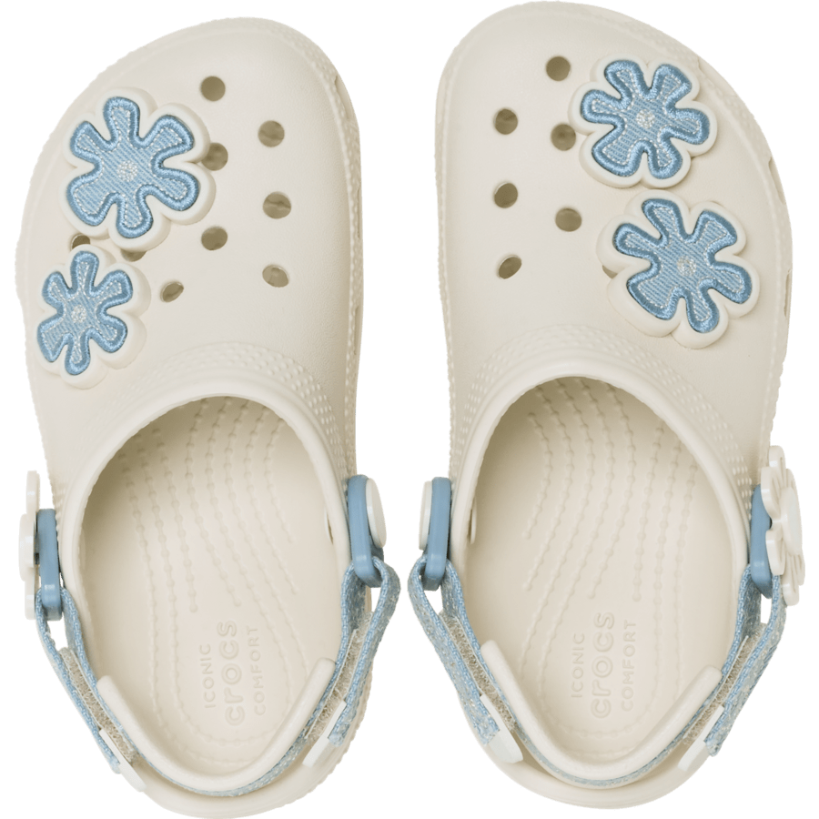 Toddler Classic Denim Flower Adjustable Backstrap Clog | Crocs near me