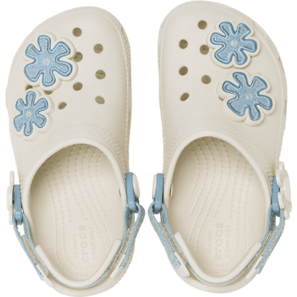 Toddler Classic Denim Flower Adjustable Backstrap Clog | Crocs near me