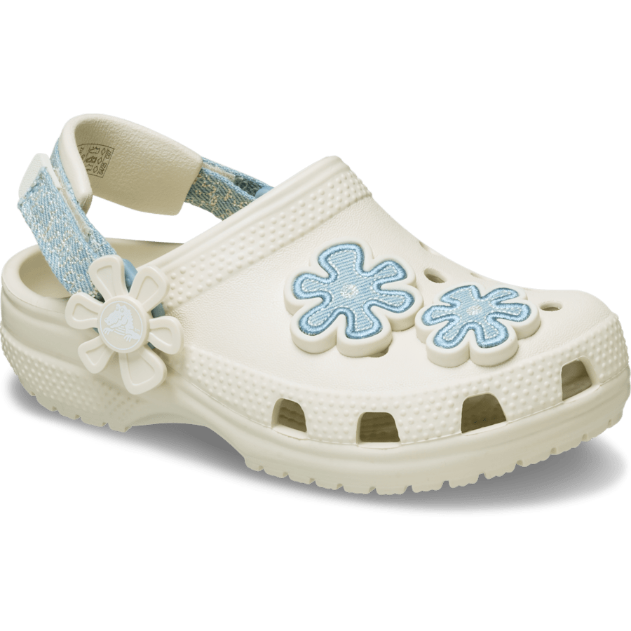 Toddler Classic Denim Flower Adjustable Backstrap Clog | Crocs near me