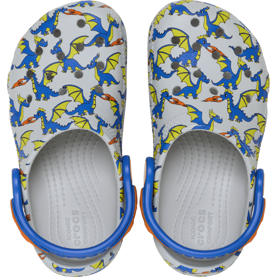 Toddler Classic Dragon Graphic Clog | Crocs outlet