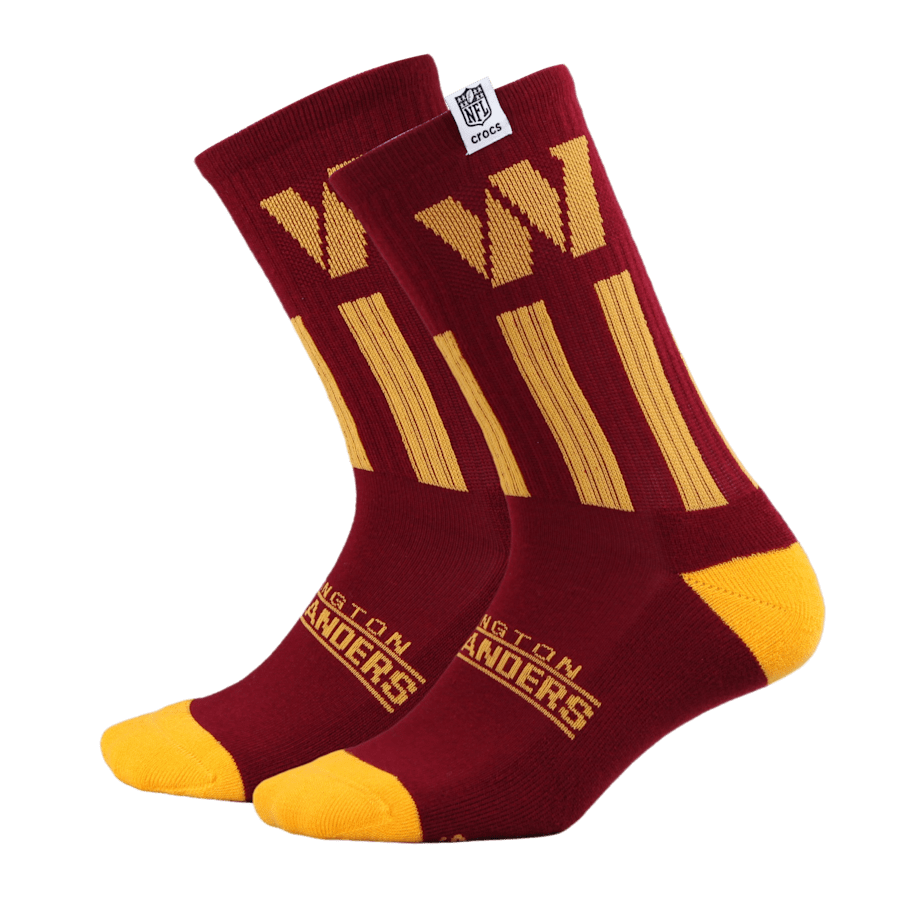 NFL Washington Commanders Crocs Socks | Crocs discount