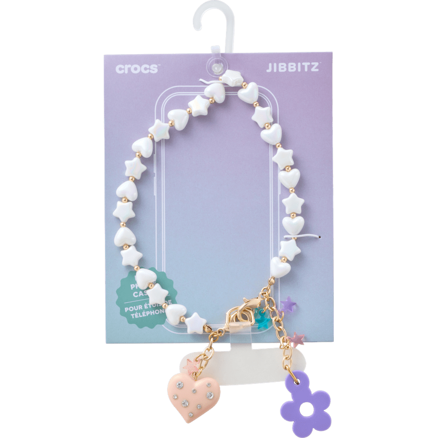 Beaded Heart Flower Phone Wristlet | Crocs on sale